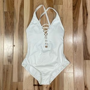 Michael Kors One Piece White Bathing Suit. Never worn. Size 8.